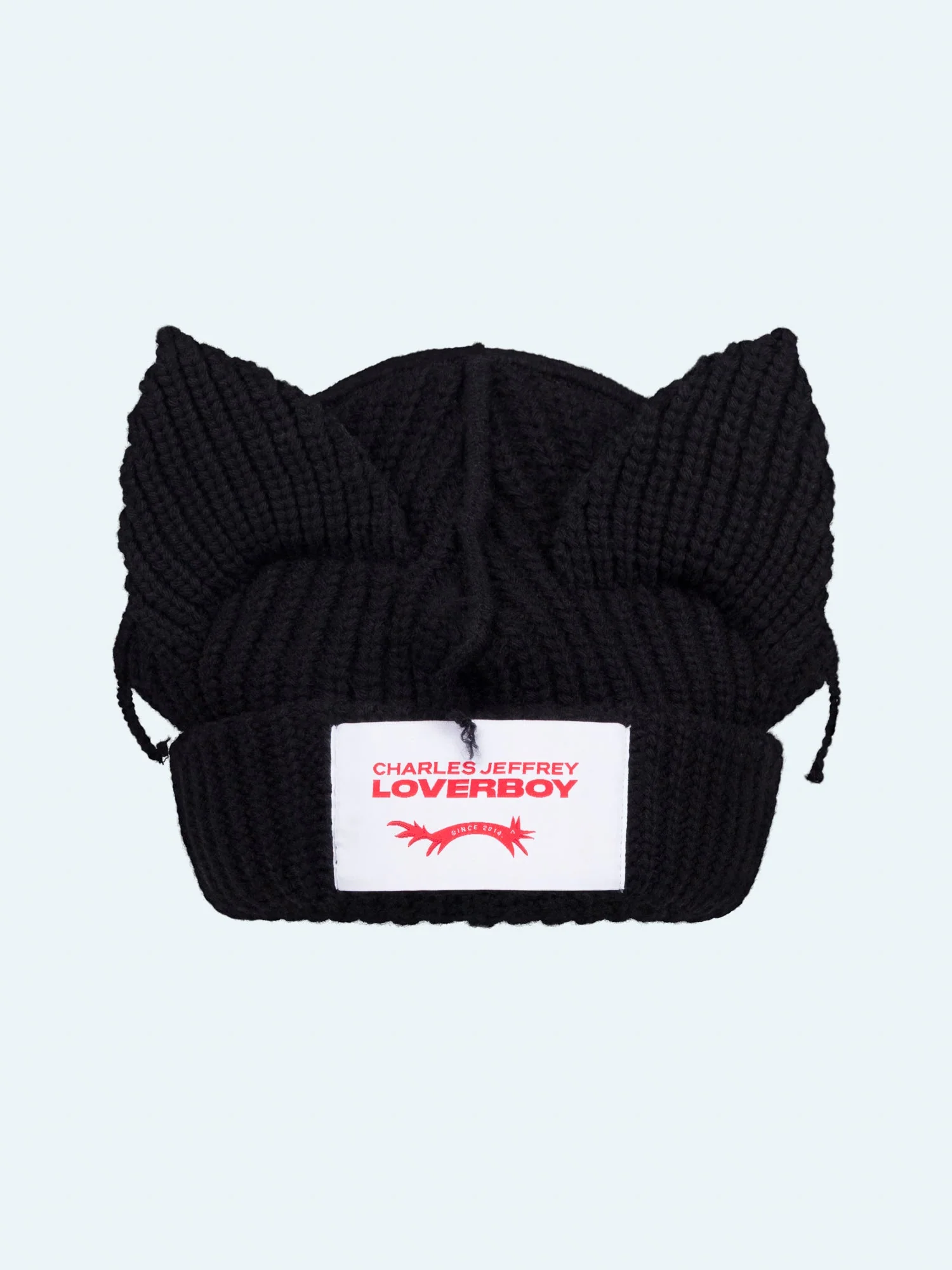 LOVERBOY BY CHARLES JEFFREY CHUNKY EARS BEANIE in BLACK - Image 3