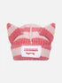 LOVERBOY BY CHARLES JEFFREY CHUNKY EARS BEANIE in PINK STRIPE - Image 8