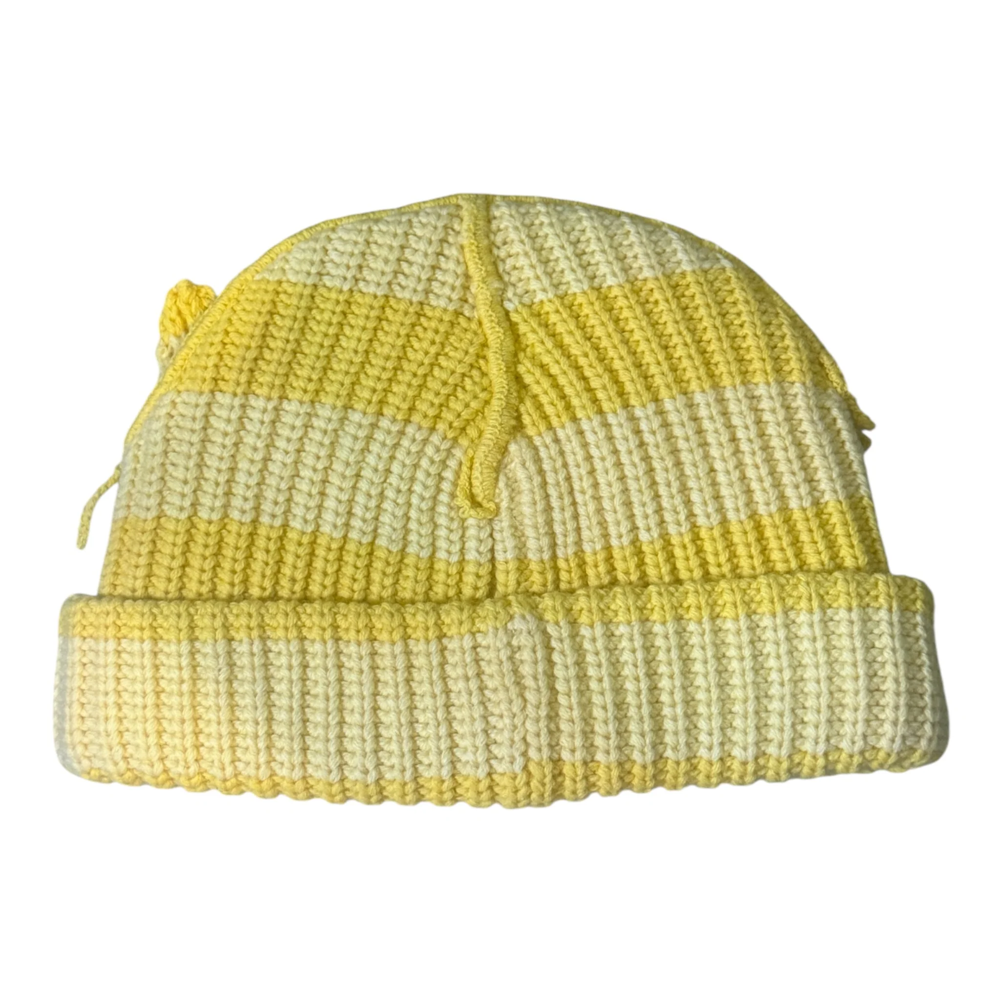 LOVERBOY BY CHARLES JEFFREY CHUNKY EARS BEANIE in YELLOW STRIPE - Image 4