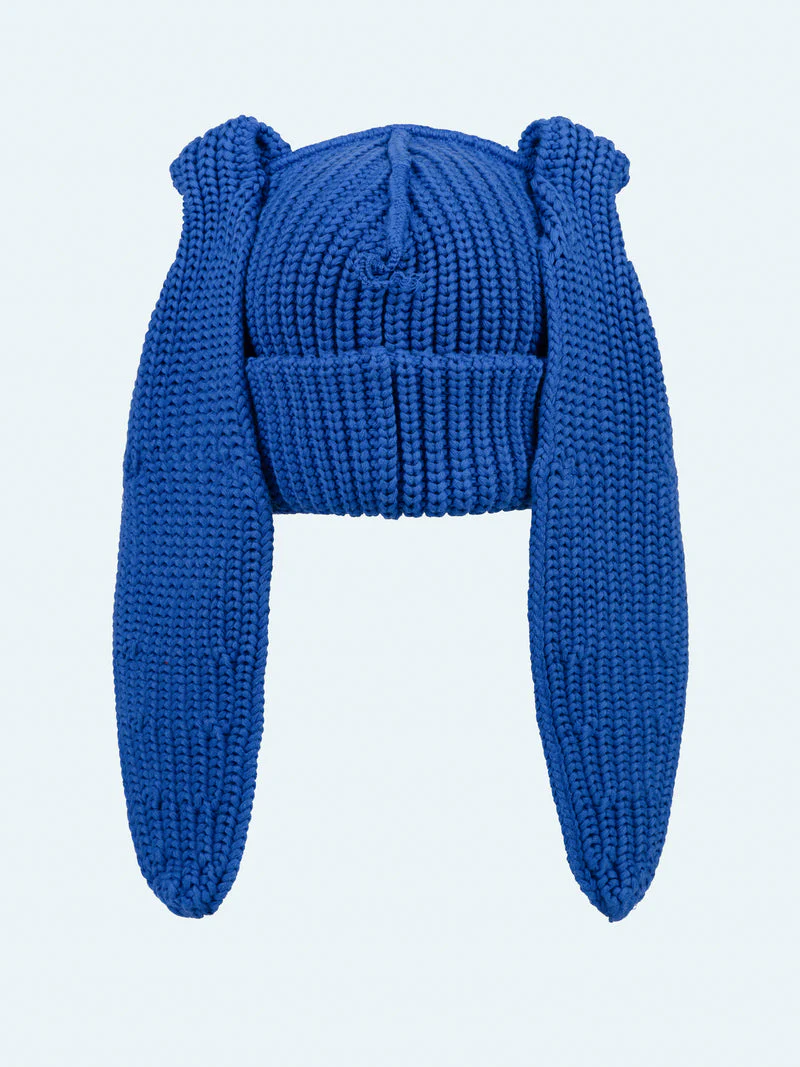 LOVERBOY BY CHARLES JEFFREY CHUNKY RABBIT BEANIE BLUE - Image 7