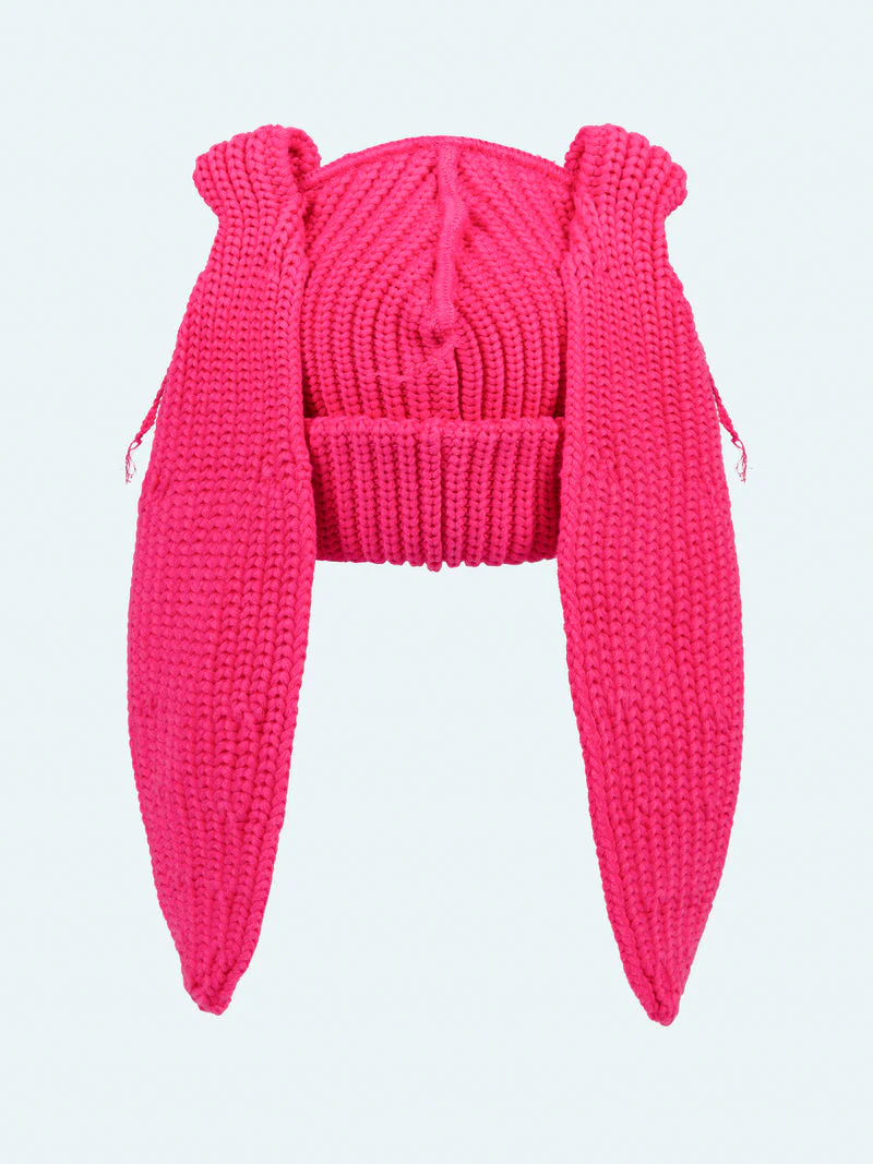 LOVERBOY BY CHARLES JEFFREY CHUNKY RABBIT BEANIE in PINK - Image 6