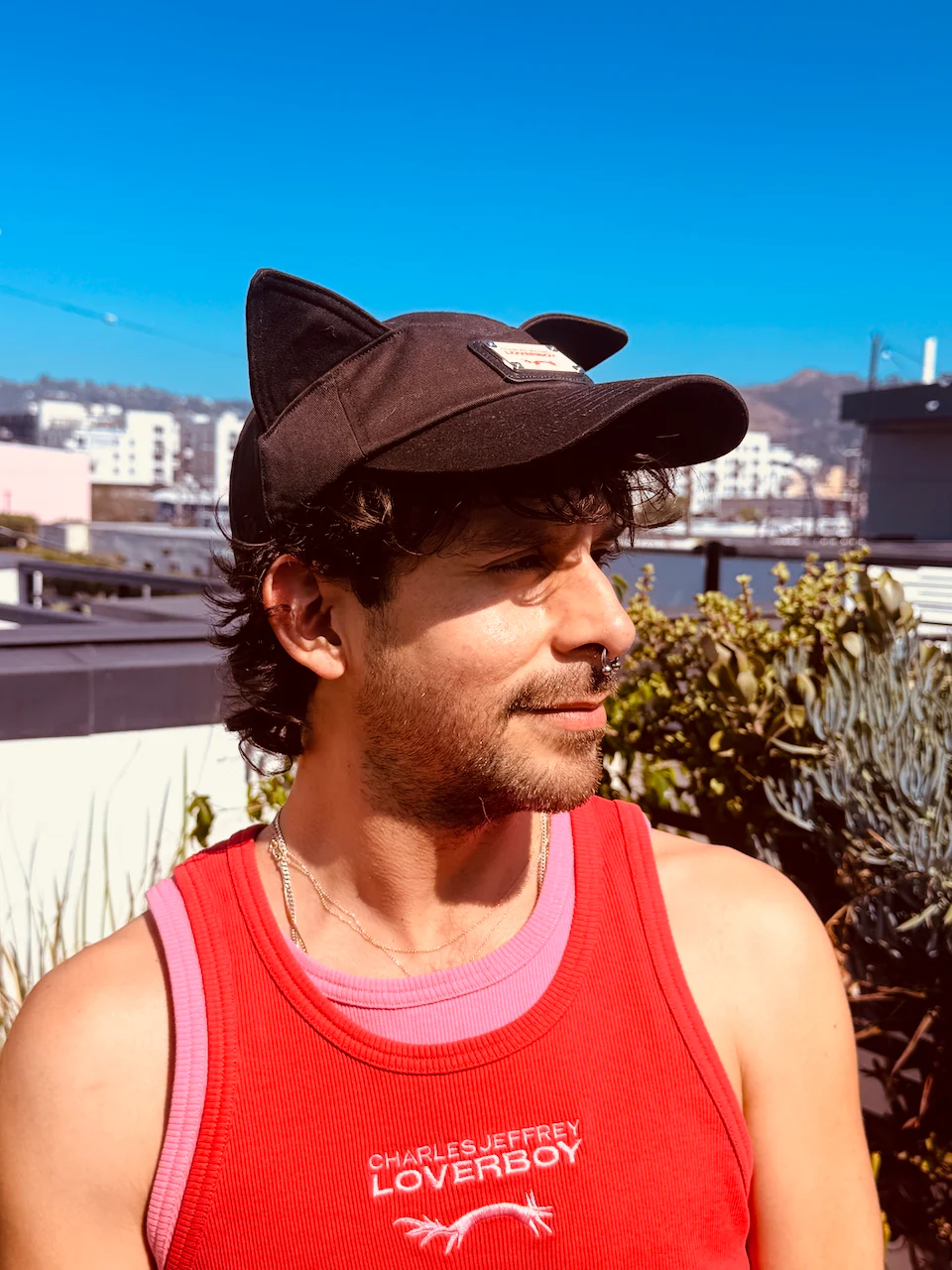 LOVERBOY BY CHARLES JEFFREY EARS CAP in BLACK - Image 11