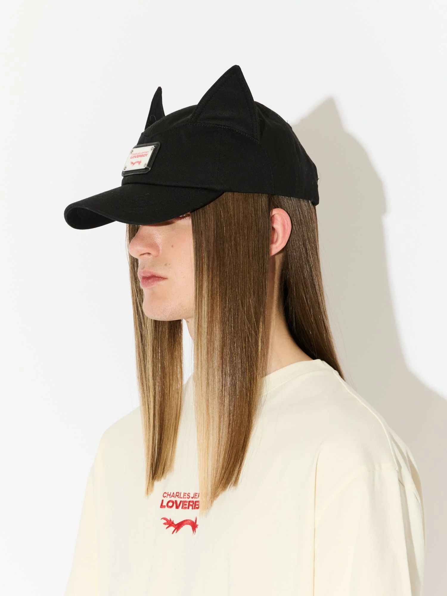 LOVERBOY BY CHARLES JEFFREY EARS CAP in BLACK - Image 6