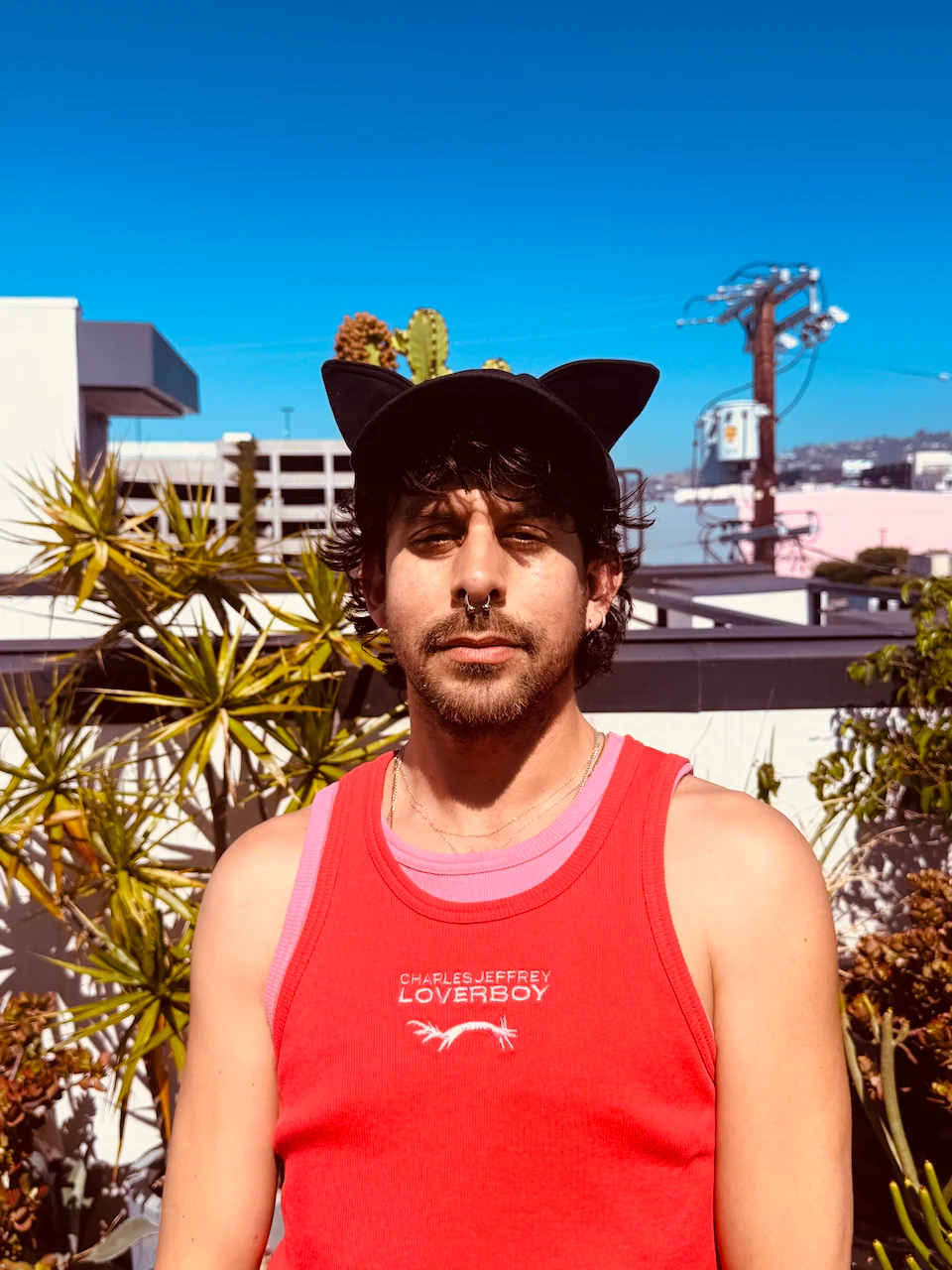 LOVERBOY BY CHARLES JEFFREY EARS CAP in BLACK - Image 8