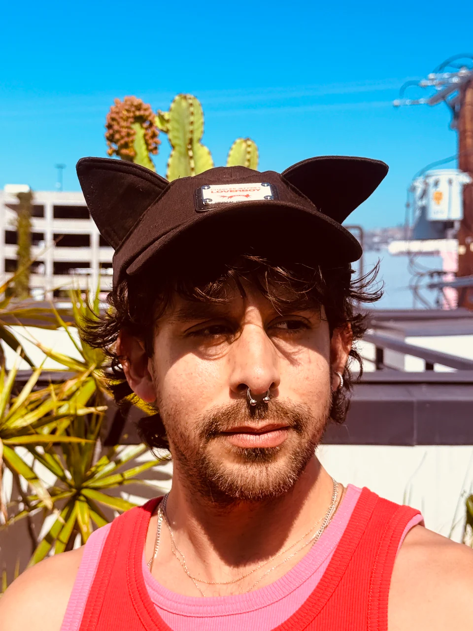 LOVERBOY BY CHARLES JEFFREY EARS CAP in BLACK - Image 9
