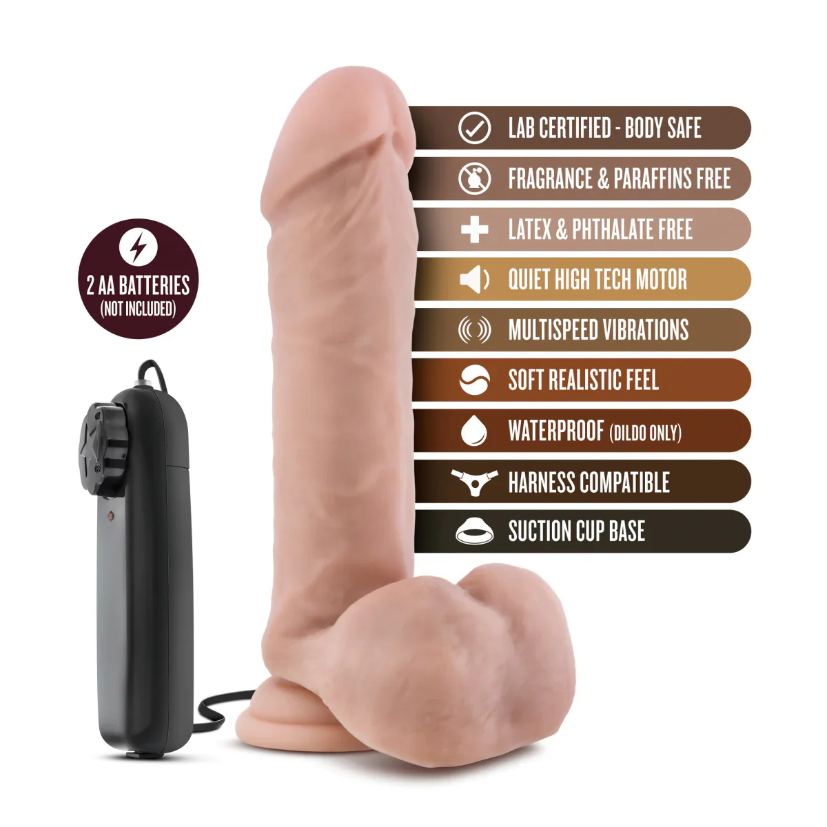 Loverboy The Goalie Realistic 8-Inch Vibrating Dildo - Image 3