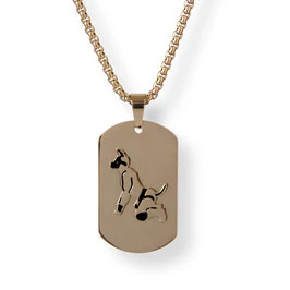 Master of the House Dog Tag Puppy - Shiny Gold - Image 8