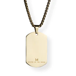 Master of the House Dog Tag Puppy - Shiny Gold - Image 9