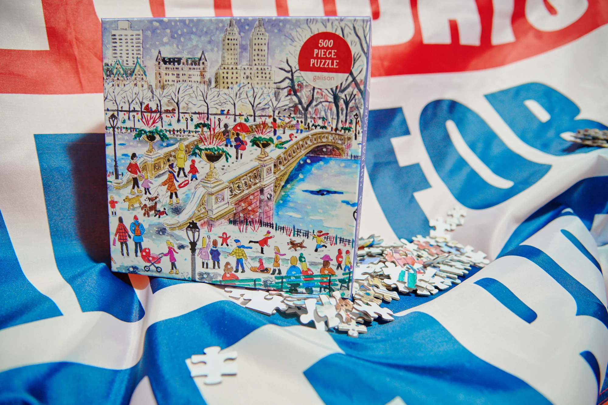 Michael Storrings Bow Bridge In Central Park 500 Piece Jigsaw Puzzle - Image 2