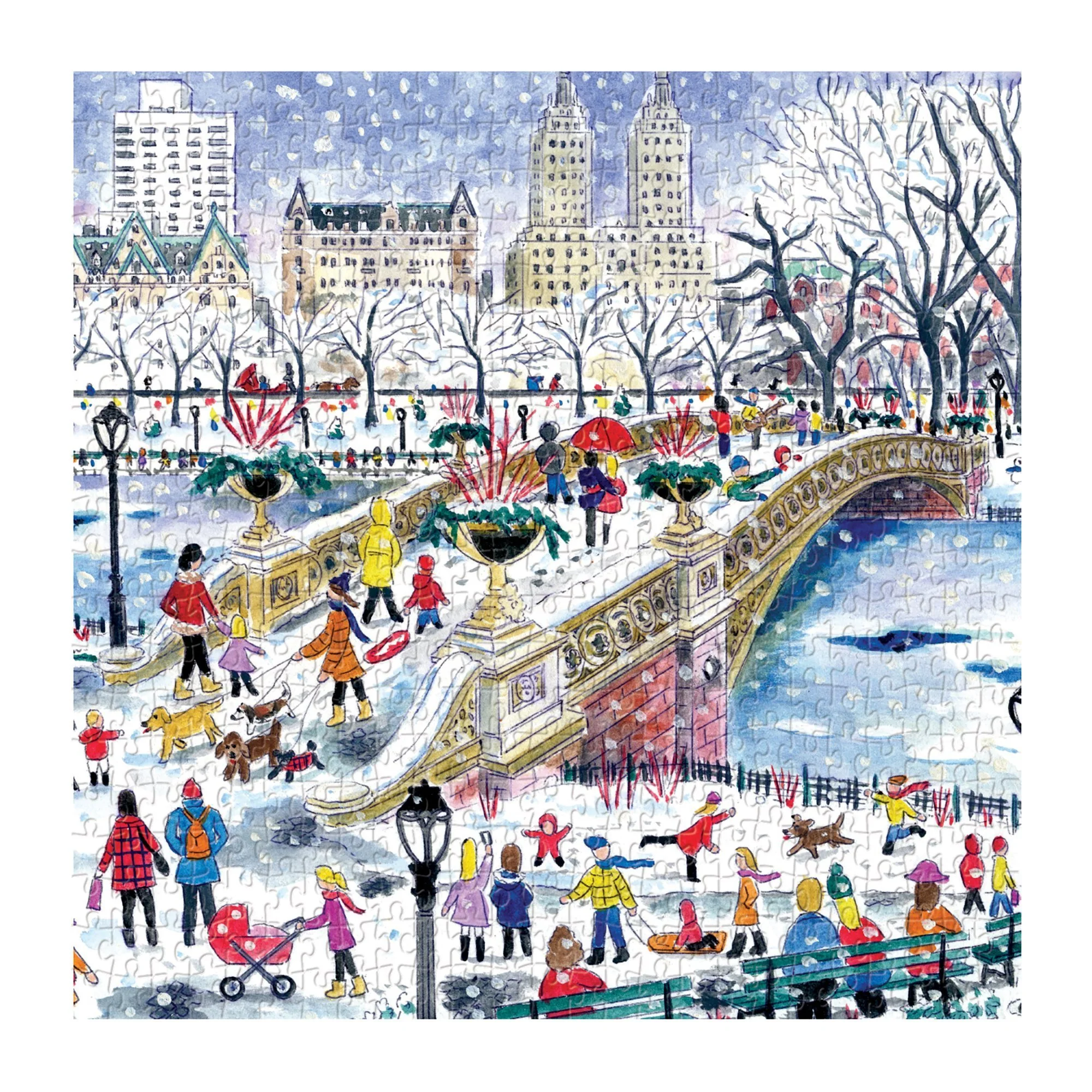 Michael Storrings Bow Bridge In Central Park 500 Piece Jigsaw Puzzle - Image 3