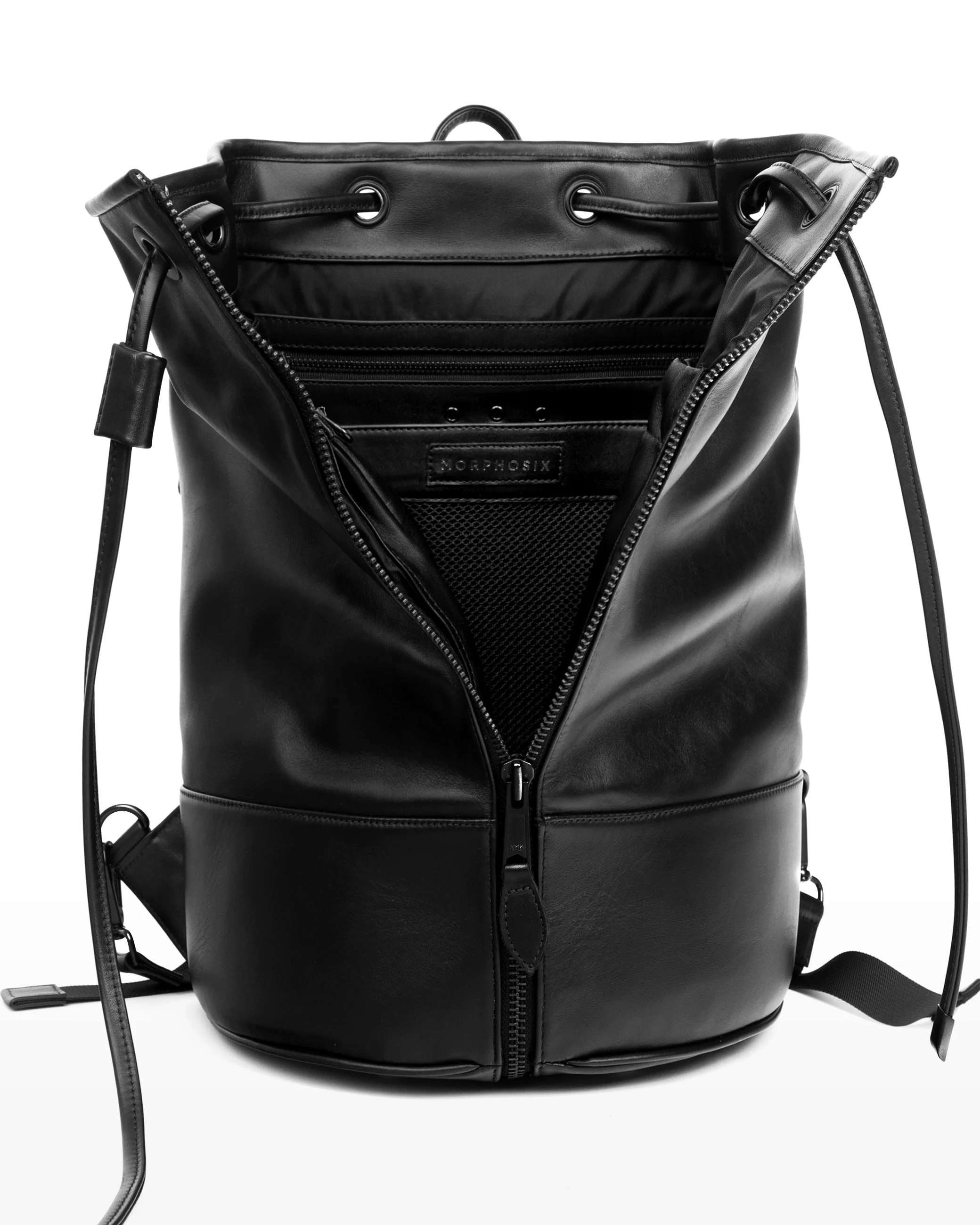 MORPHOSIX LUX UTILITY LEATHER BAG RAVEN BLACK - Image 3