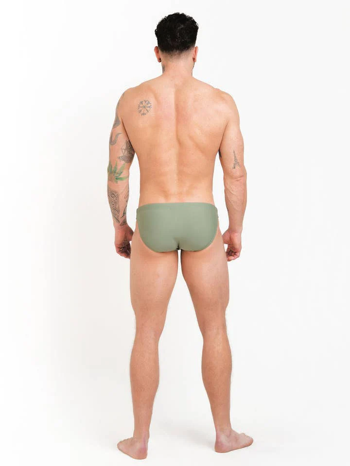 Mounderwear Core Swim Brief - Sage - Image 3
