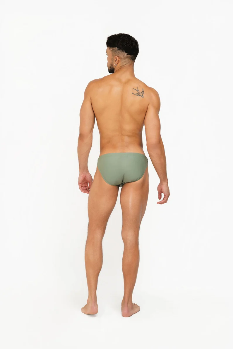 Mounderwear Core Swim Brief - Sage - Image 4