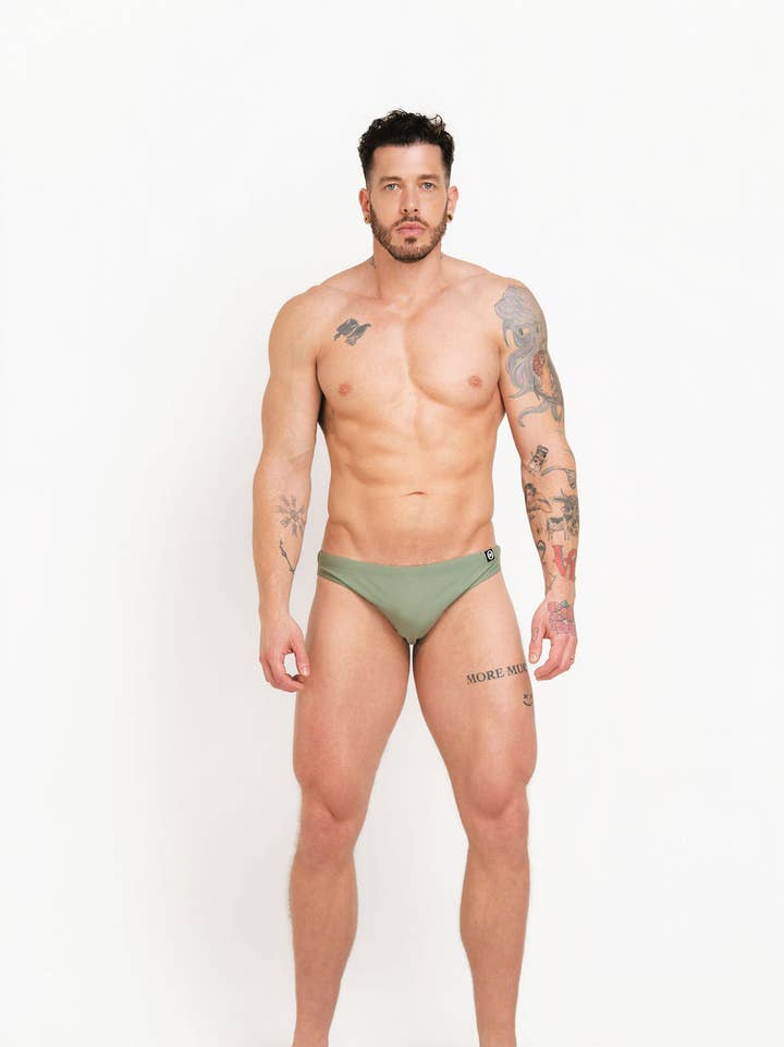 Mounderwear Core Swim Brief - Sage - Image 5