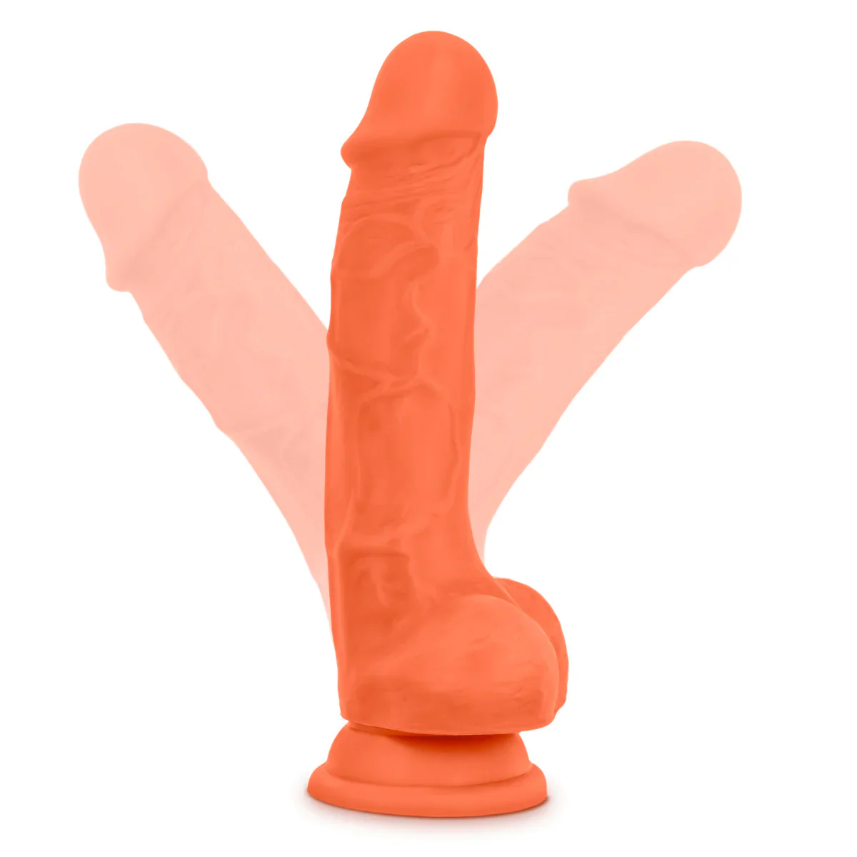 Neo Elite Neon Orange 7.5-Inch Long Dildo - Image 7