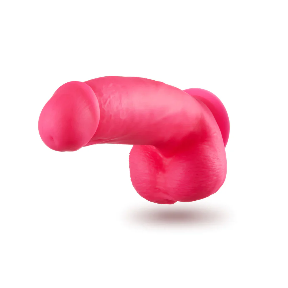 Neo Elite Neon Pink 7-Inch Long Dildo - Image 5