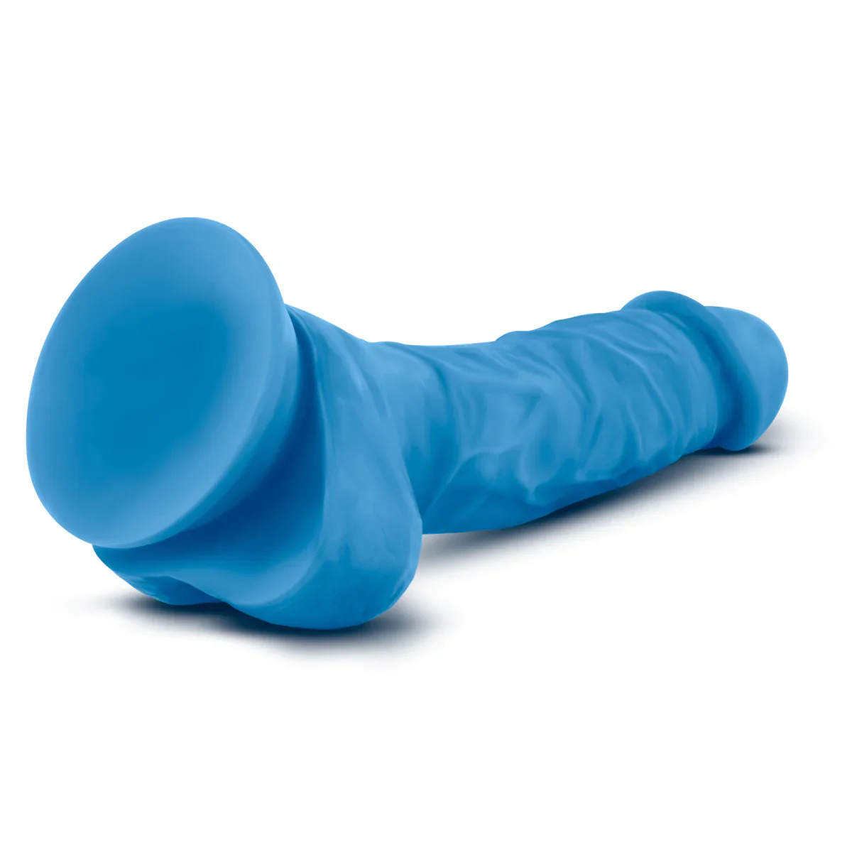 Neo Realistic Neon Blue 7.5-Inch Long Dildo - Image 6