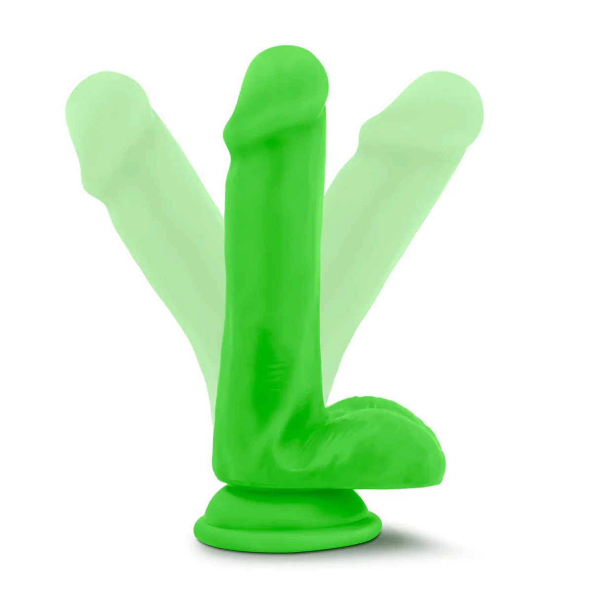 Neo Realistic Neon Green 6-Inch Long Dildo - Image 6