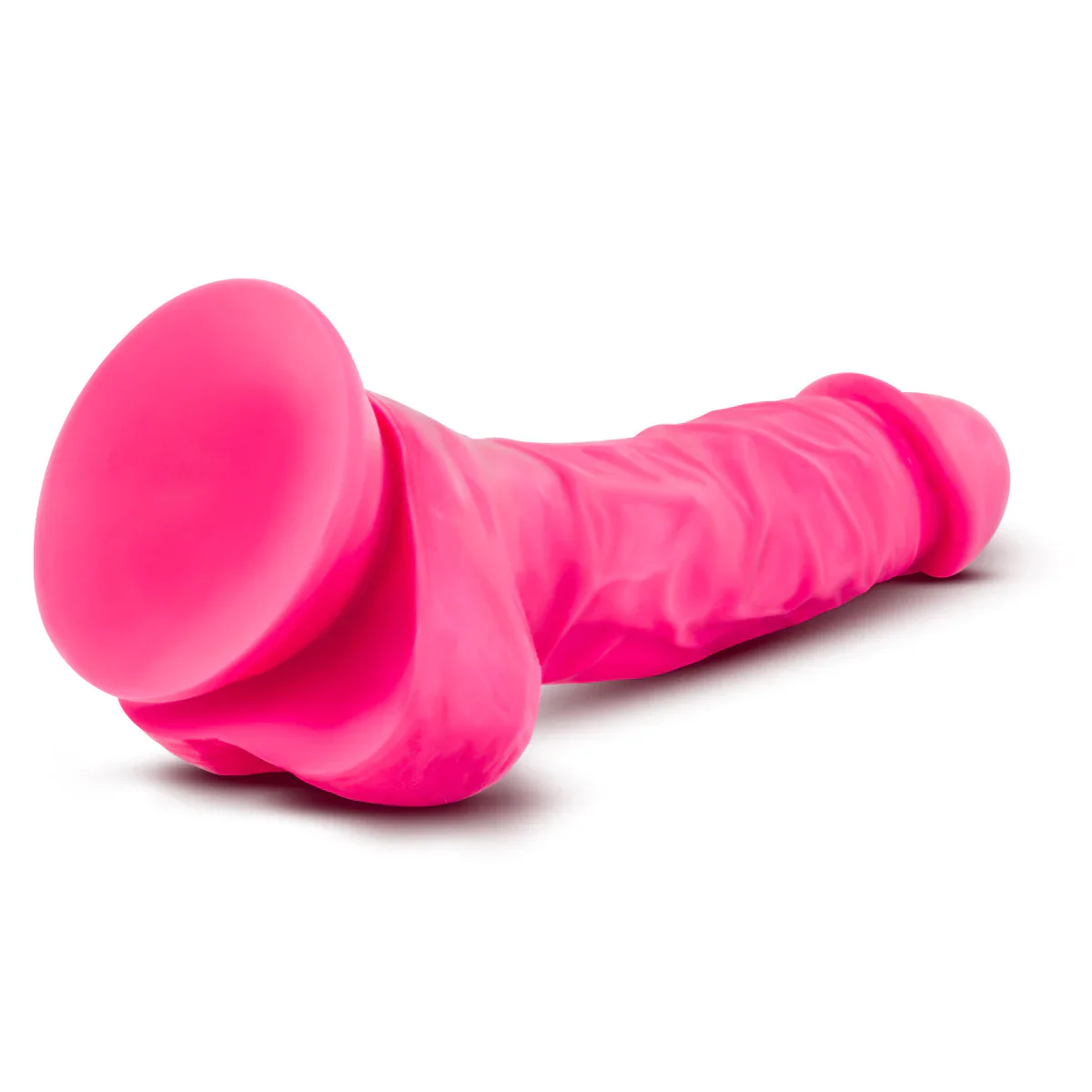 Neo Realistic Neon Pink 7.5-Inch Long Dildo - Image 4