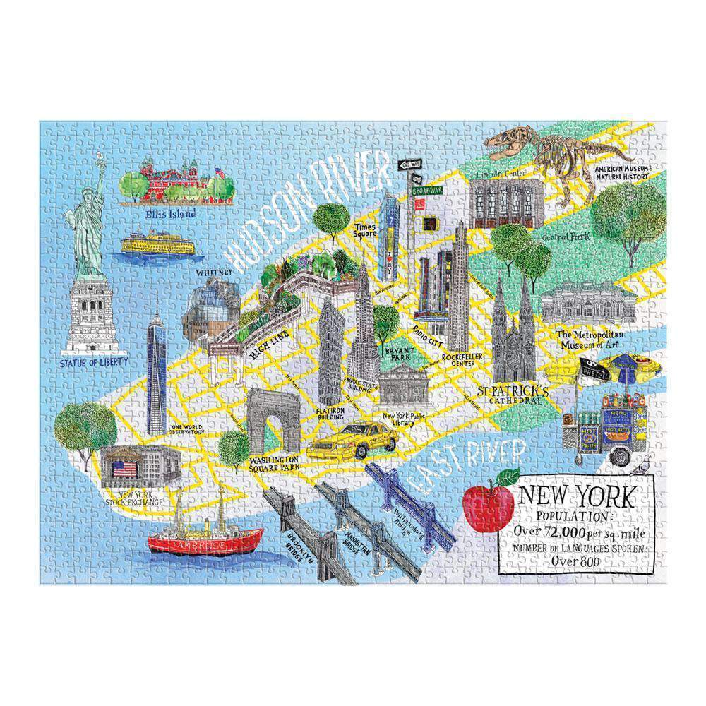 NEW YORK CITY MAP 1000 PIECE JIGSAW PUZZLE - Image 3