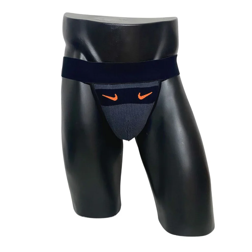 Nike Grey Orange Swoosh Socks Jockstrap By SNEAKERMASK