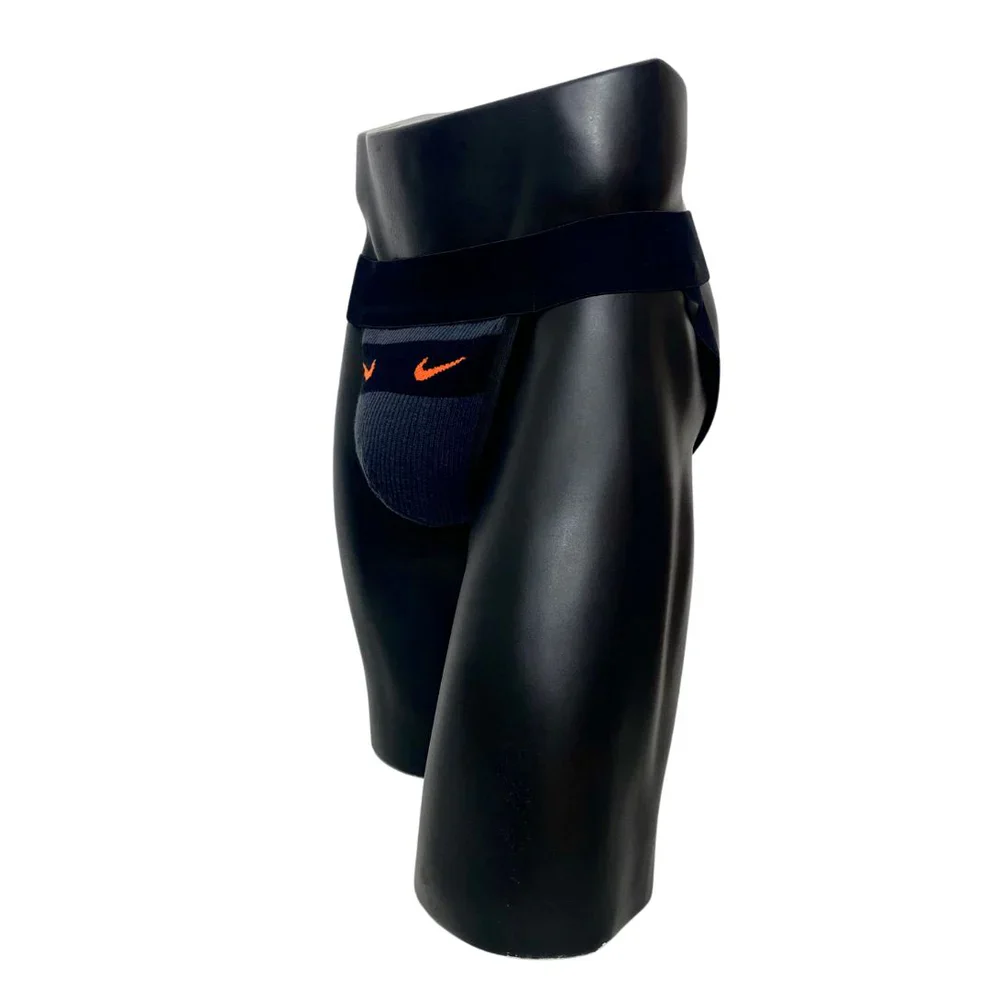 Nike Grey Orange Swoosh Socks Jockstrap By SNEAKERMASK - Image 3