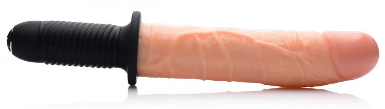 Onslaught 13 Mode XL Vibrating Dildo Thruster by Master Series - FLESH - Image 2