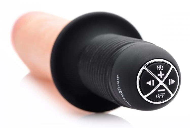 Onslaught 13 Mode XL Vibrating Dildo Thruster by Master Series - FLESH - Image 3