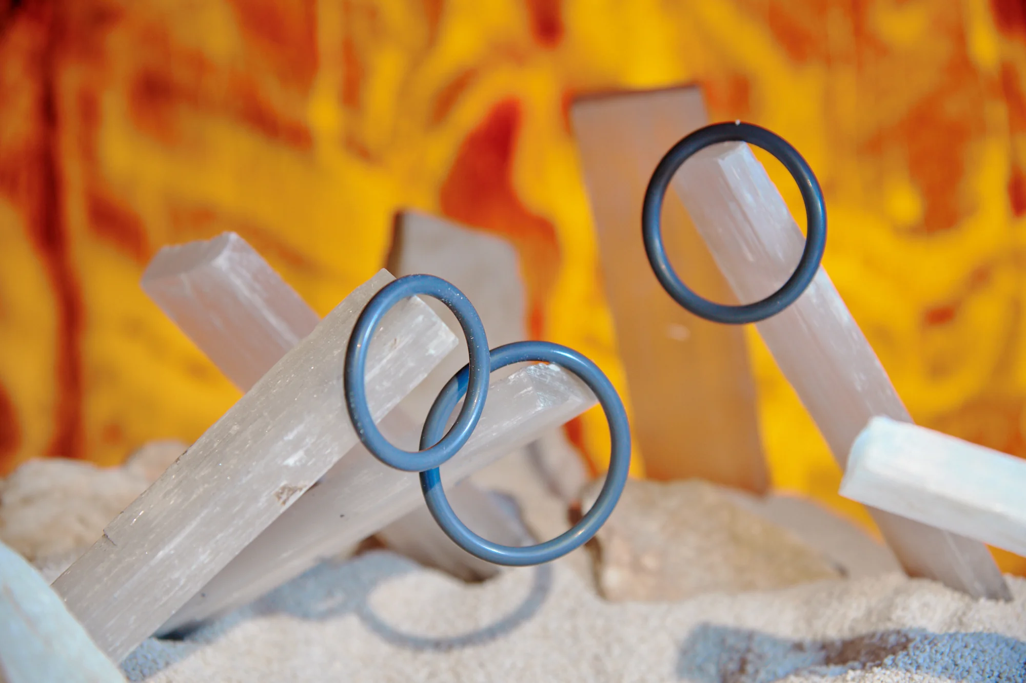 OptiMALE 3 C-Ring Set Silicone Cock Ring Thin (3 Piece Kit) - Slate