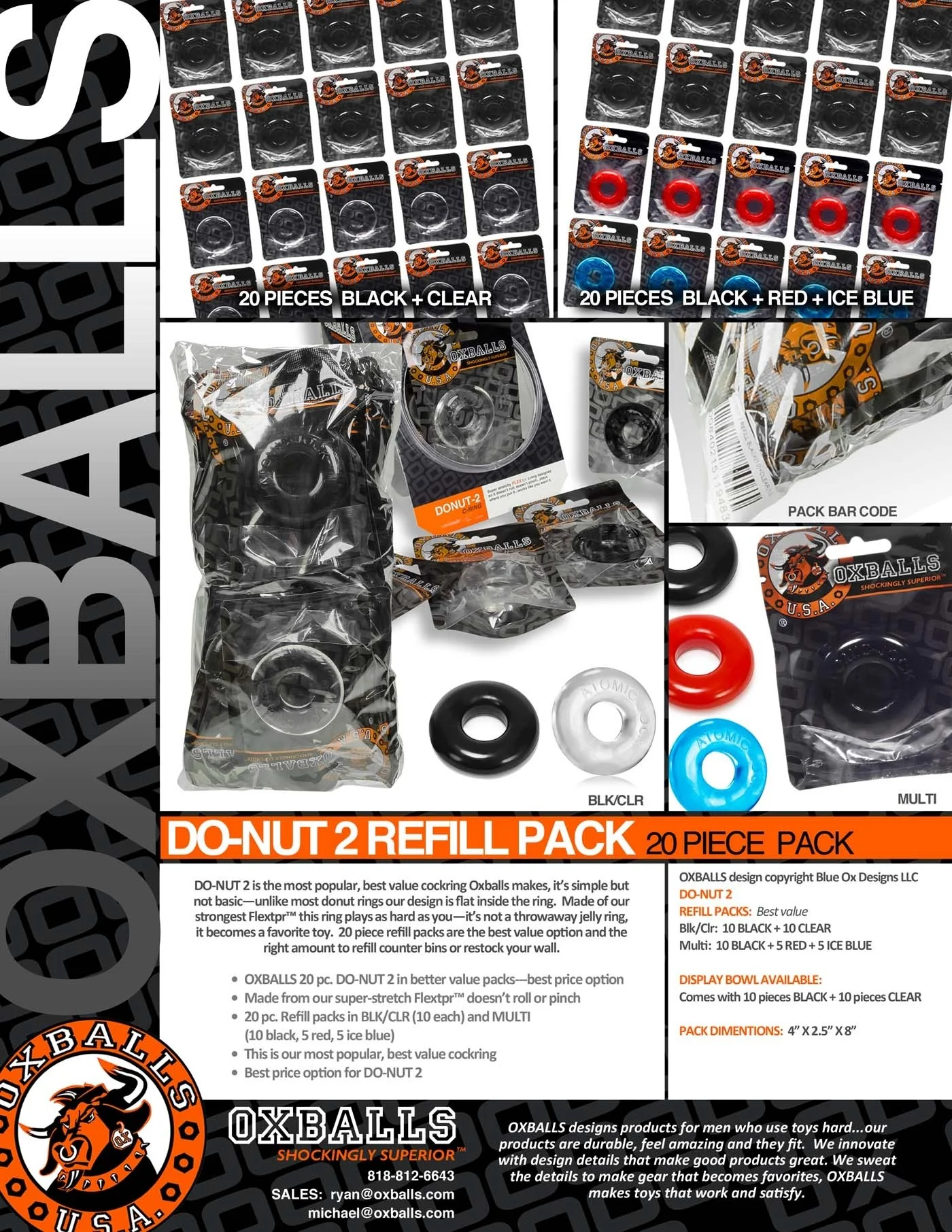 Oxballs Atomic Jock Do-Nut-2 Fatty Silicone Plus+ Cock Ring - Night Edition - Image 10