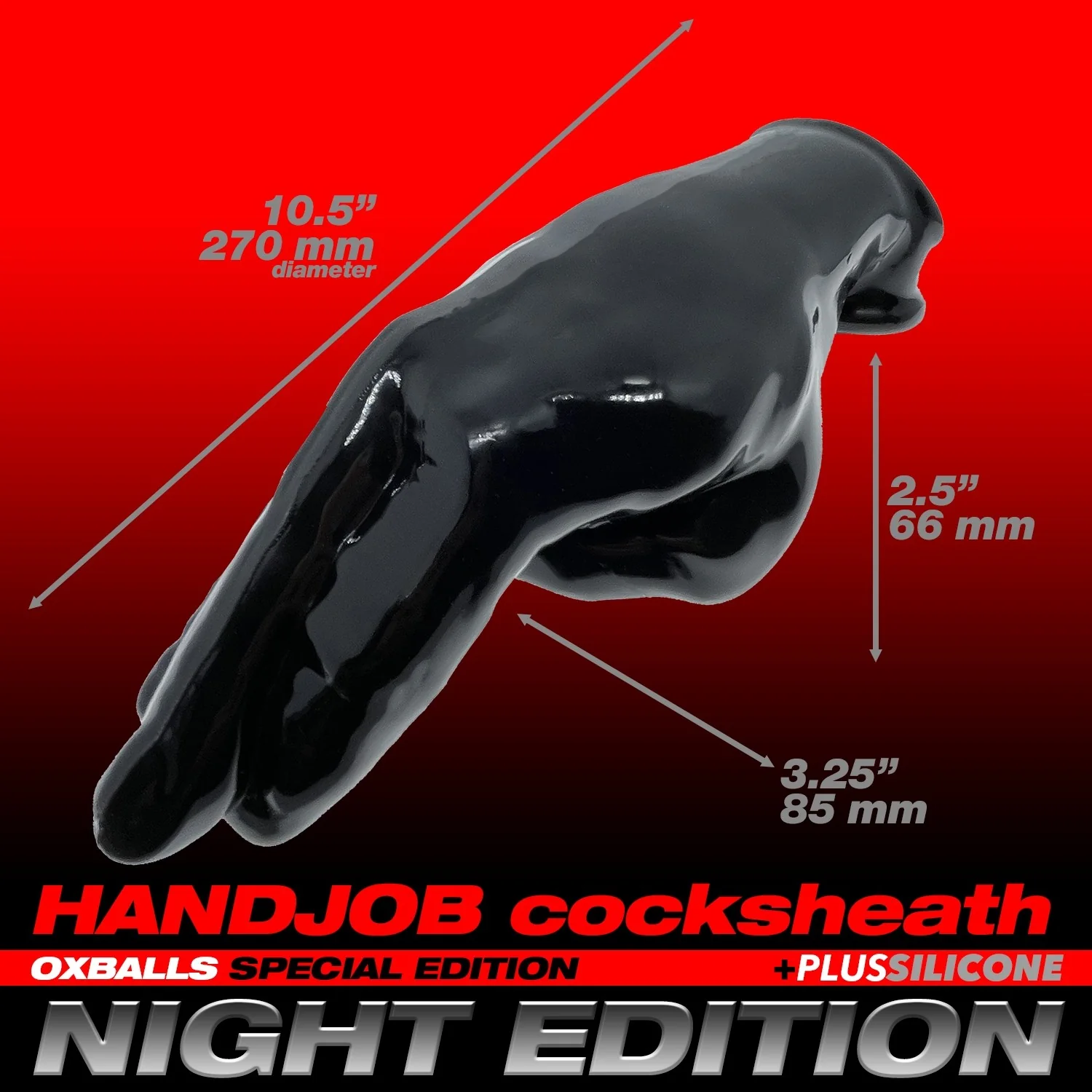 Oxballs Hand-Job Vibrating Cock Sheath - Night Edition - Image 10