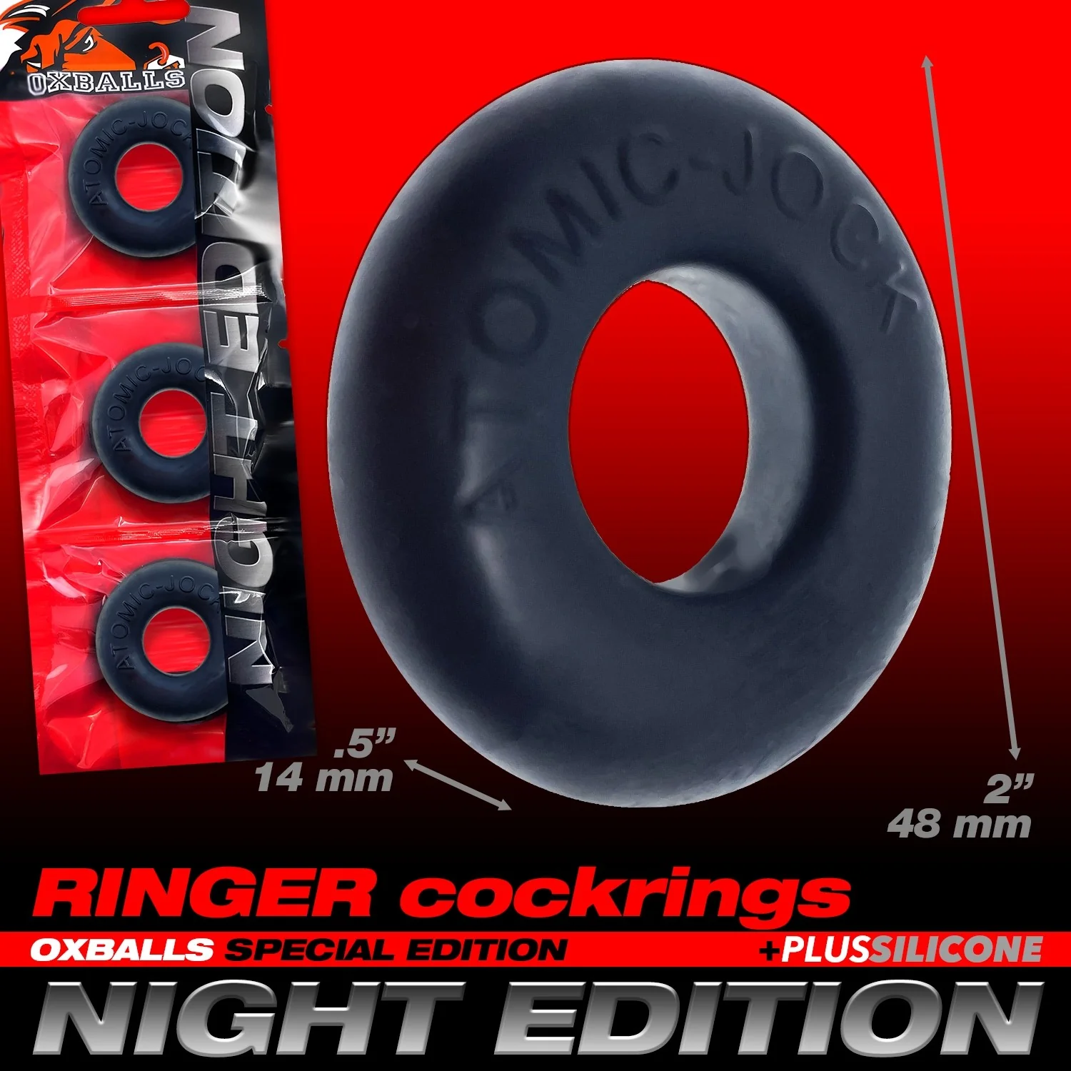 Oxballs Ringer Donut Cockring 3 Pack Night Edition - Image 14