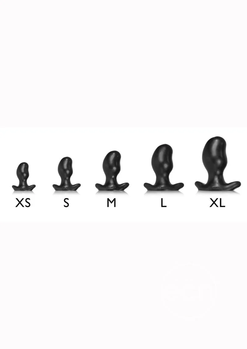 [DISCONTINUED] Oxballs Silicone Butt Plug Police Blue Swirl Medium - Image 5