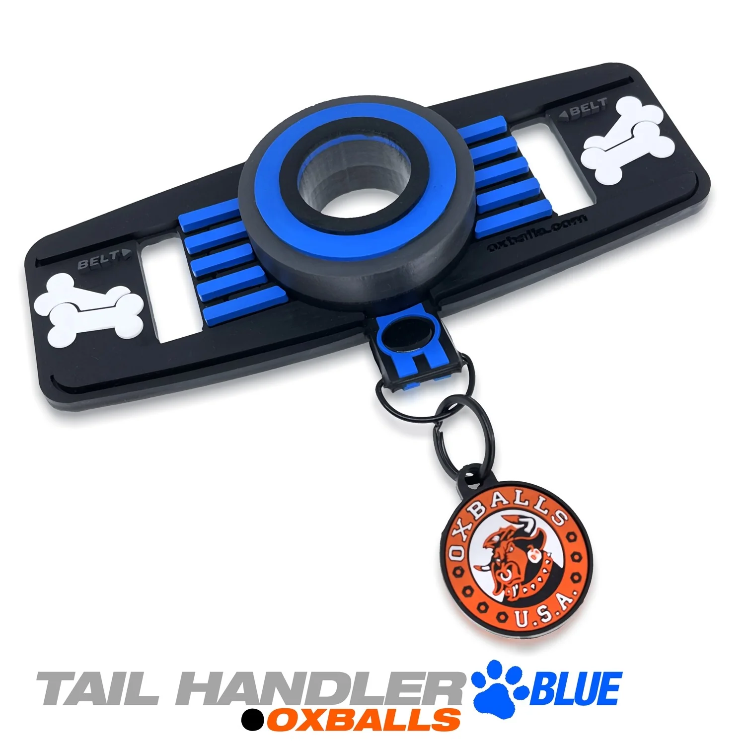 Oxballs Tail Handler Belt Strap Silicone Tail - Blue - Image 4