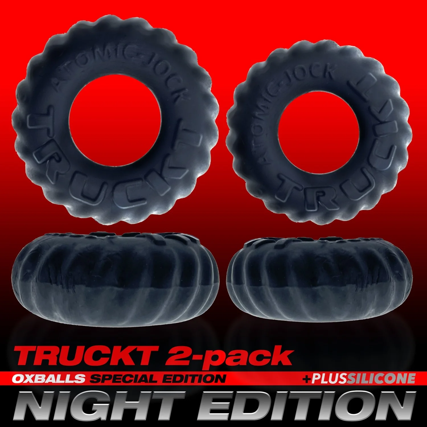 Oxballs Truckt Cock Ring (2 Pack) - Night Edition - Image 15