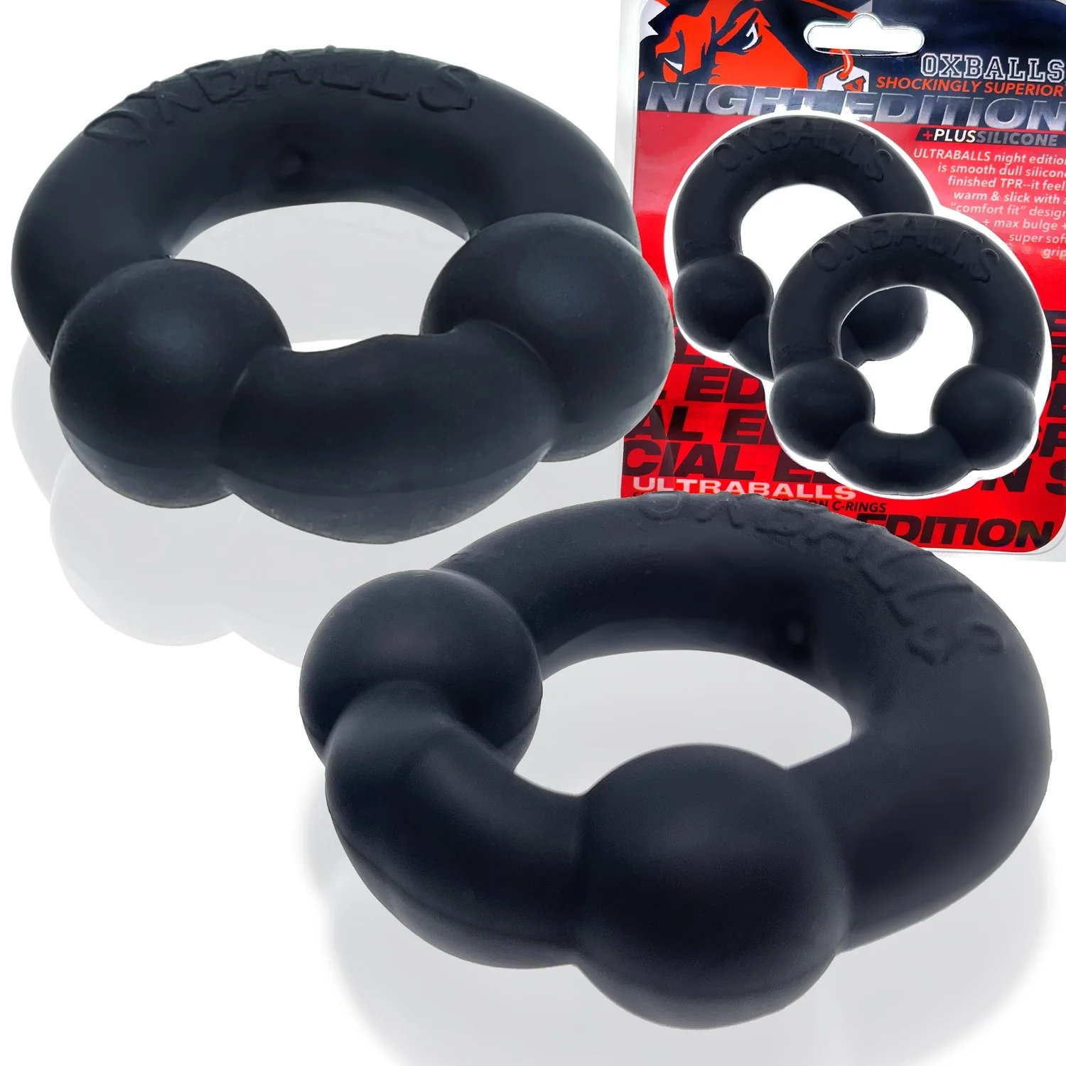 Oxballs Ultraballs Cockring Set 2 Each Per Set Night Edition - Image 15