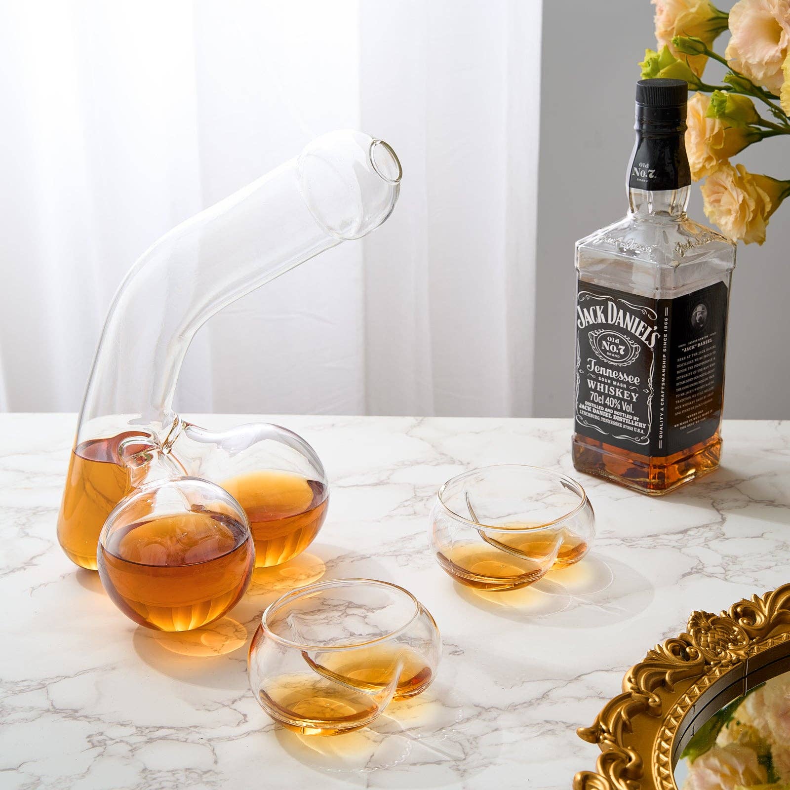 Penis Whiskey Decanter With Two Whiskey Glasses - Image 4