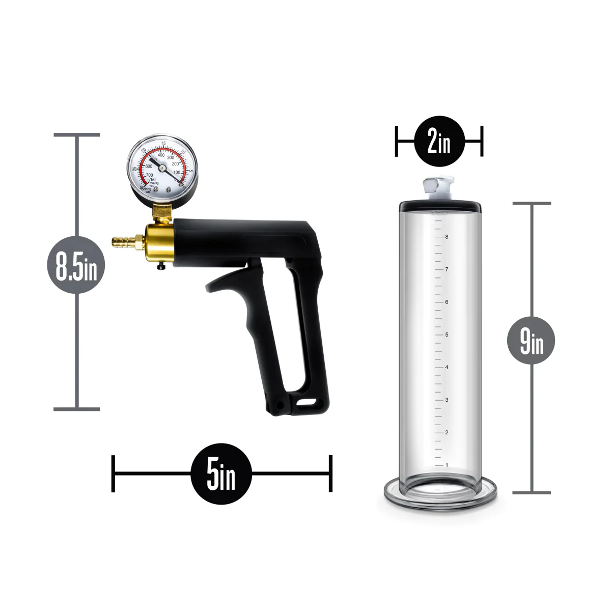 Performance VX7 Vacuum With Brass Trigger & Pressure Gauge Clear Pump - Image 5