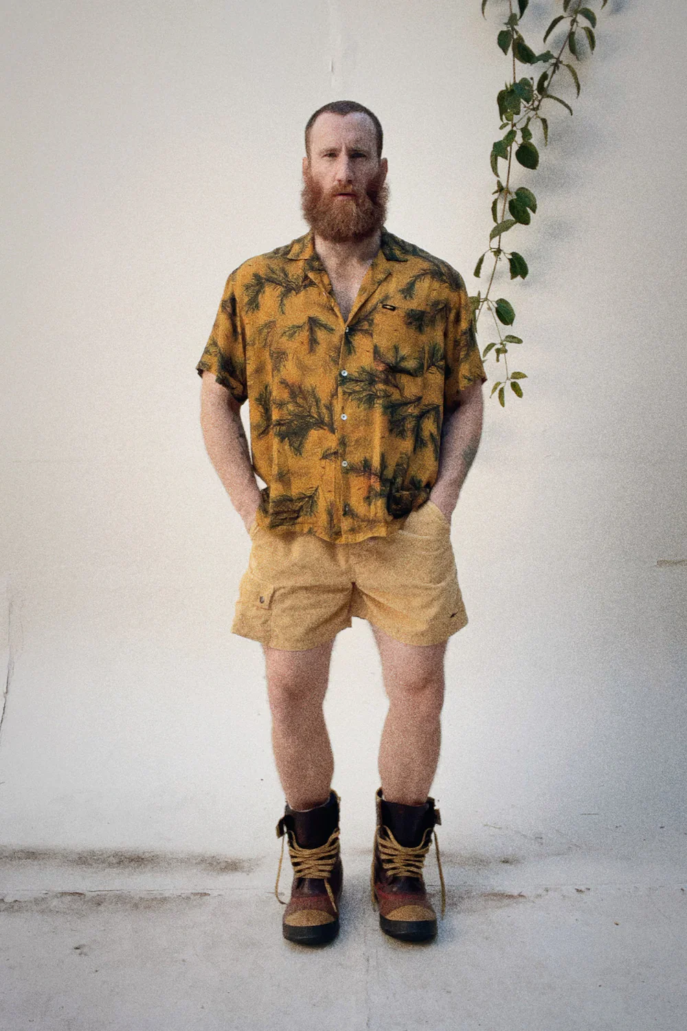 PHIPPS OVERSIZED BOWLING SHIRT GOLDEN PINES