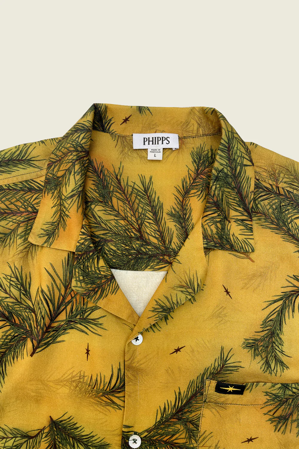 PHIPPS OVERSIZED BOWLING SHIRT GOLDEN PINES - Image 4