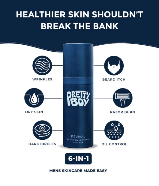 PrettyBoy Face Revival Gel Moisturizer For Men - Image 2