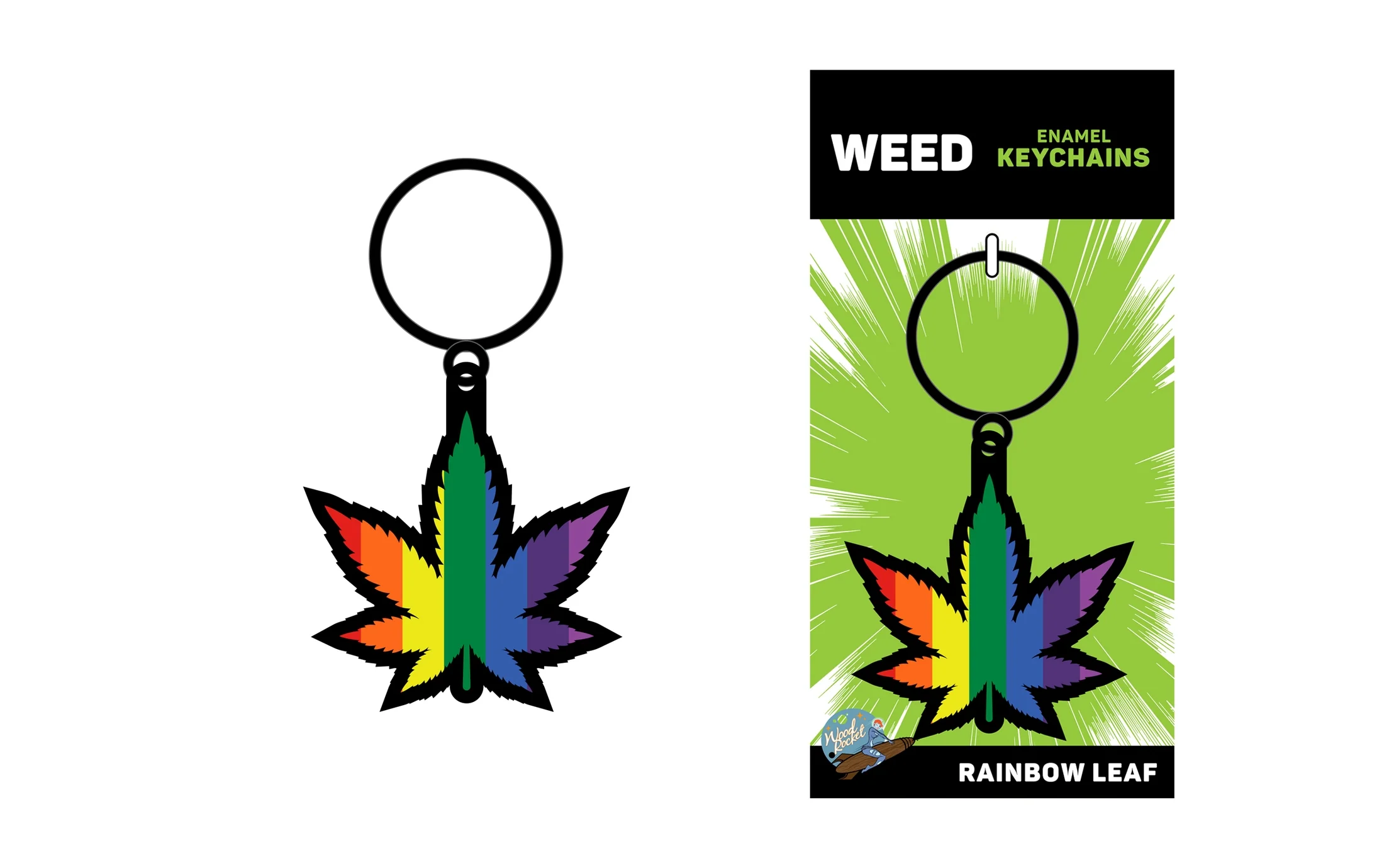 Rainbow Leaf Keychain - Image 3