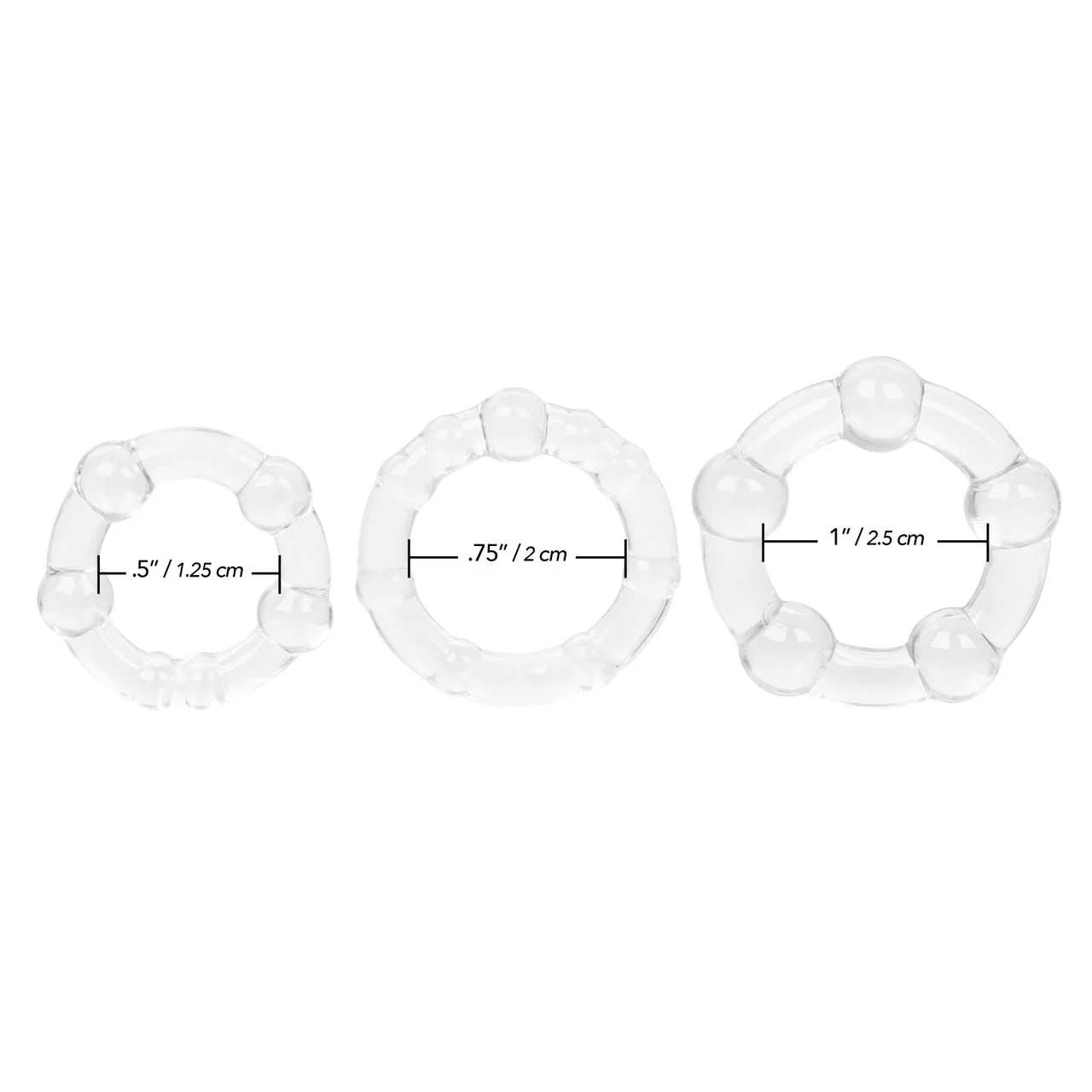 Rings! Island Rings Cock Rings (3 piece set) - Clear - Image 5