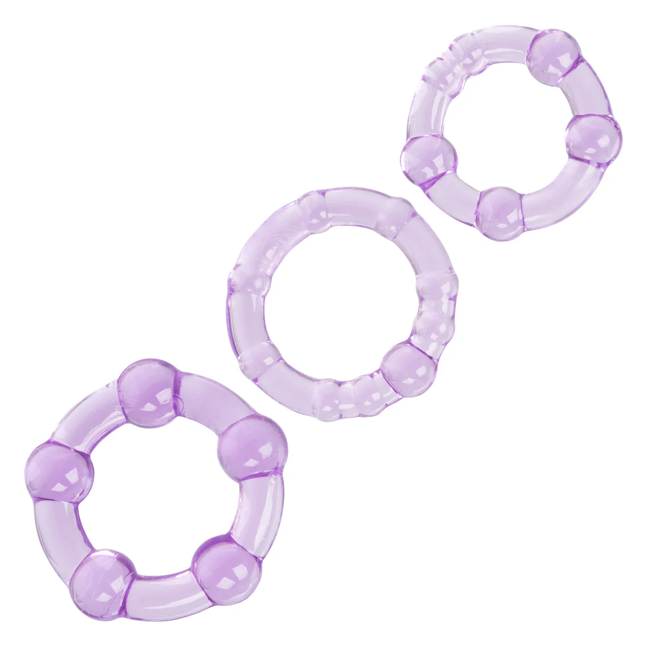 Rings! Island Rings Cock Rings (3 piece set) - Purple - Image 2