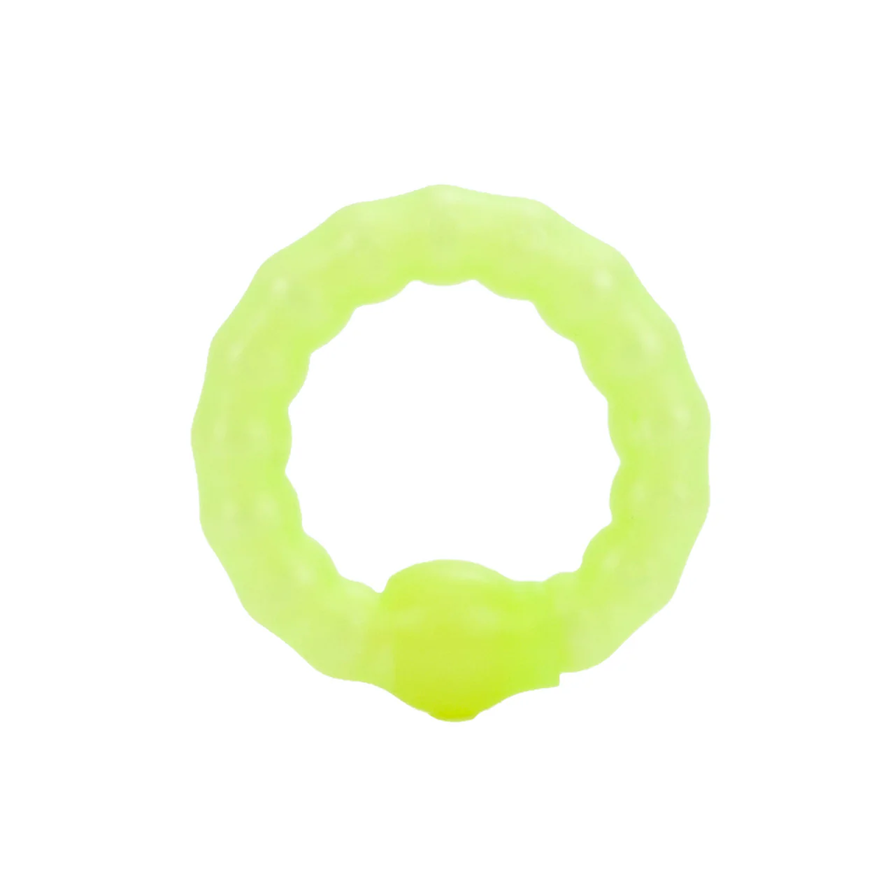 Rings! Pearl Beaded Prolong Silicone Cock Ring - Glow - Image 5