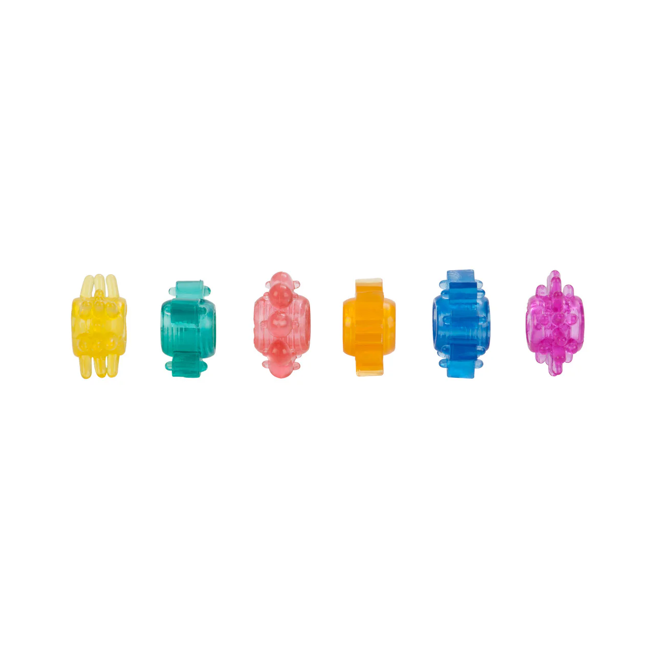 Rings! Senso 6 Pack Cock Rings (6 Piece Set)- Assorted Colors - Image 5