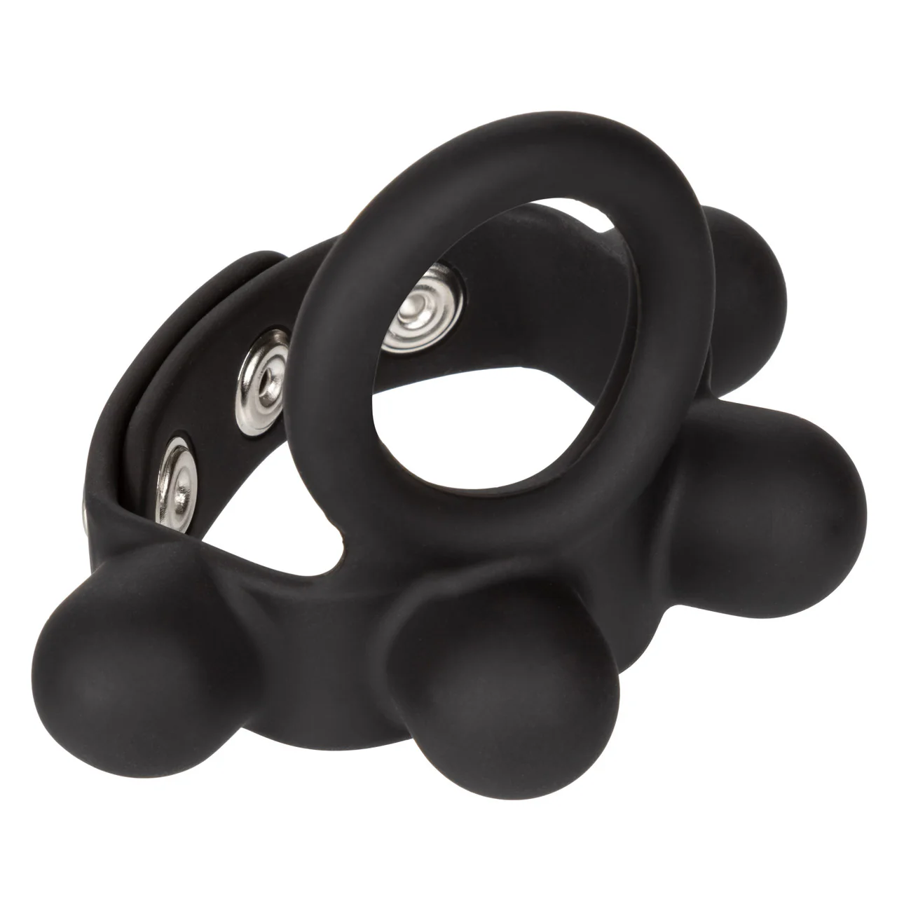 Rings! Silicone Medium Weighted C-Ring Ball Stretcher Cock Ring - Image 6