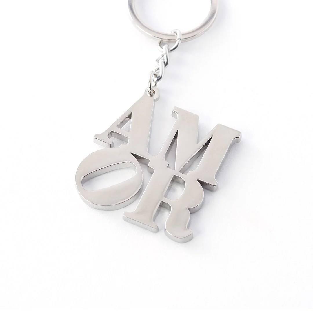 ROBERT INDIANA Amor Keychain - Silver