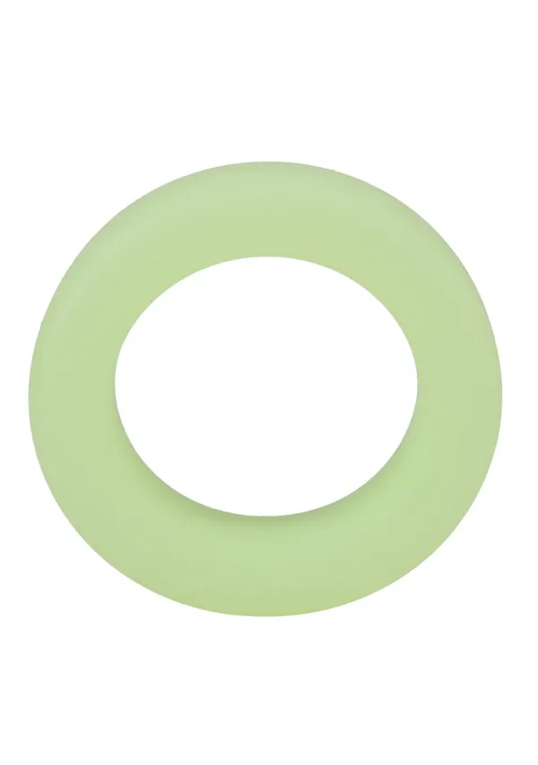 Rock Solid The Big O Glow in the Dark Silicone Cock Ring - Green/Black - Image 3
