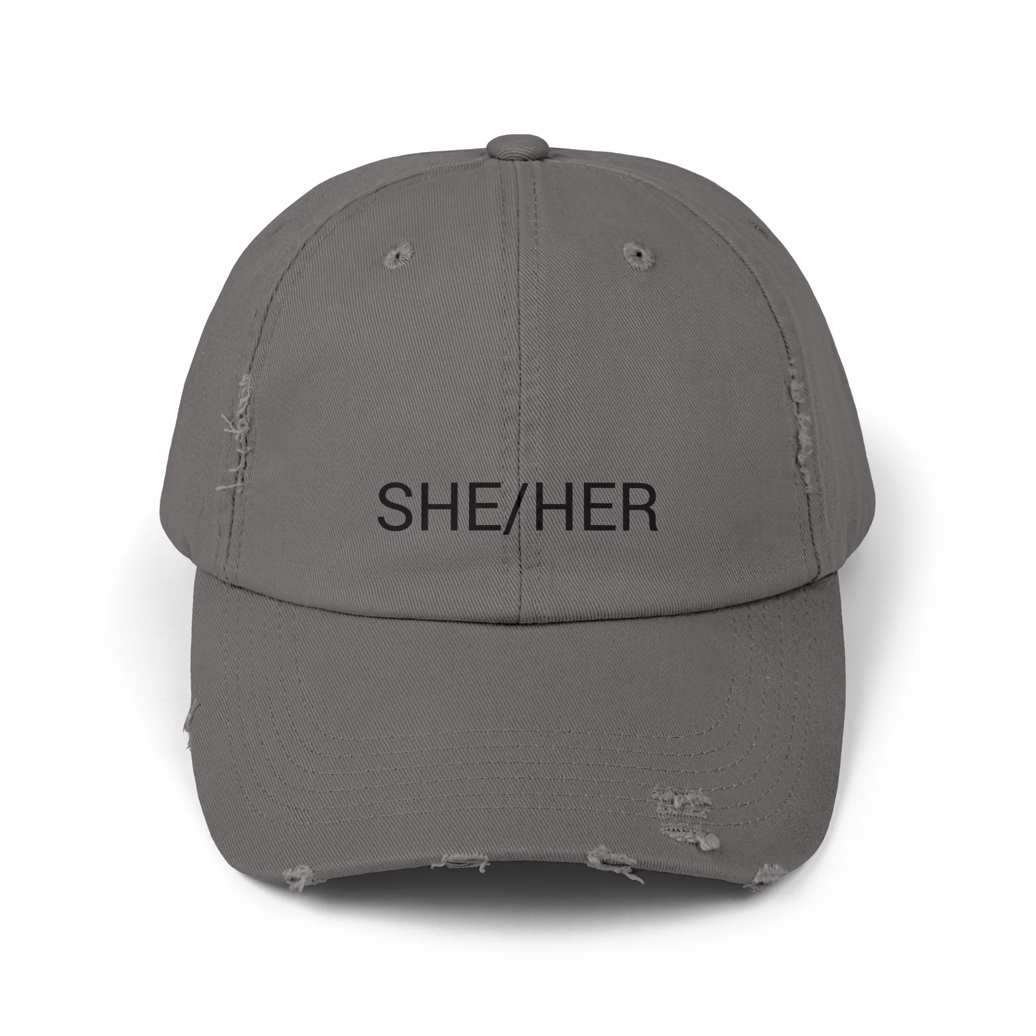 SHE/HER Distressed Cap in 6 colors - Image 4